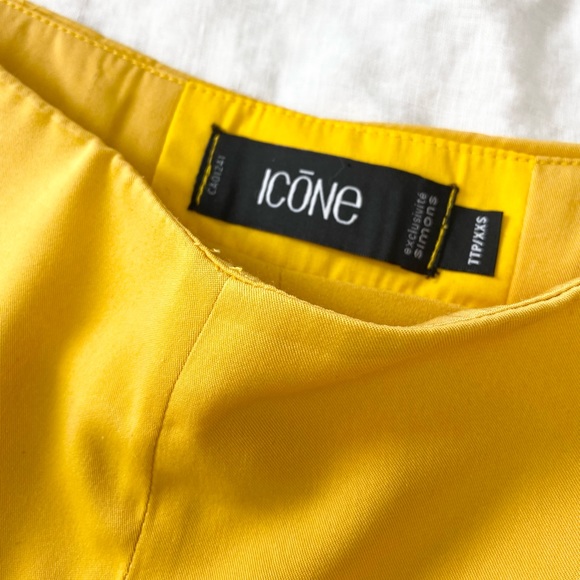 Icone Yellow Wide Leg High-Rise Culotte - Picture 3 of 10